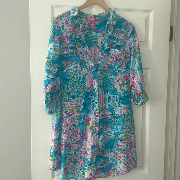 NATALIE Shirt Dress Cover-up - Picture 2 of 12